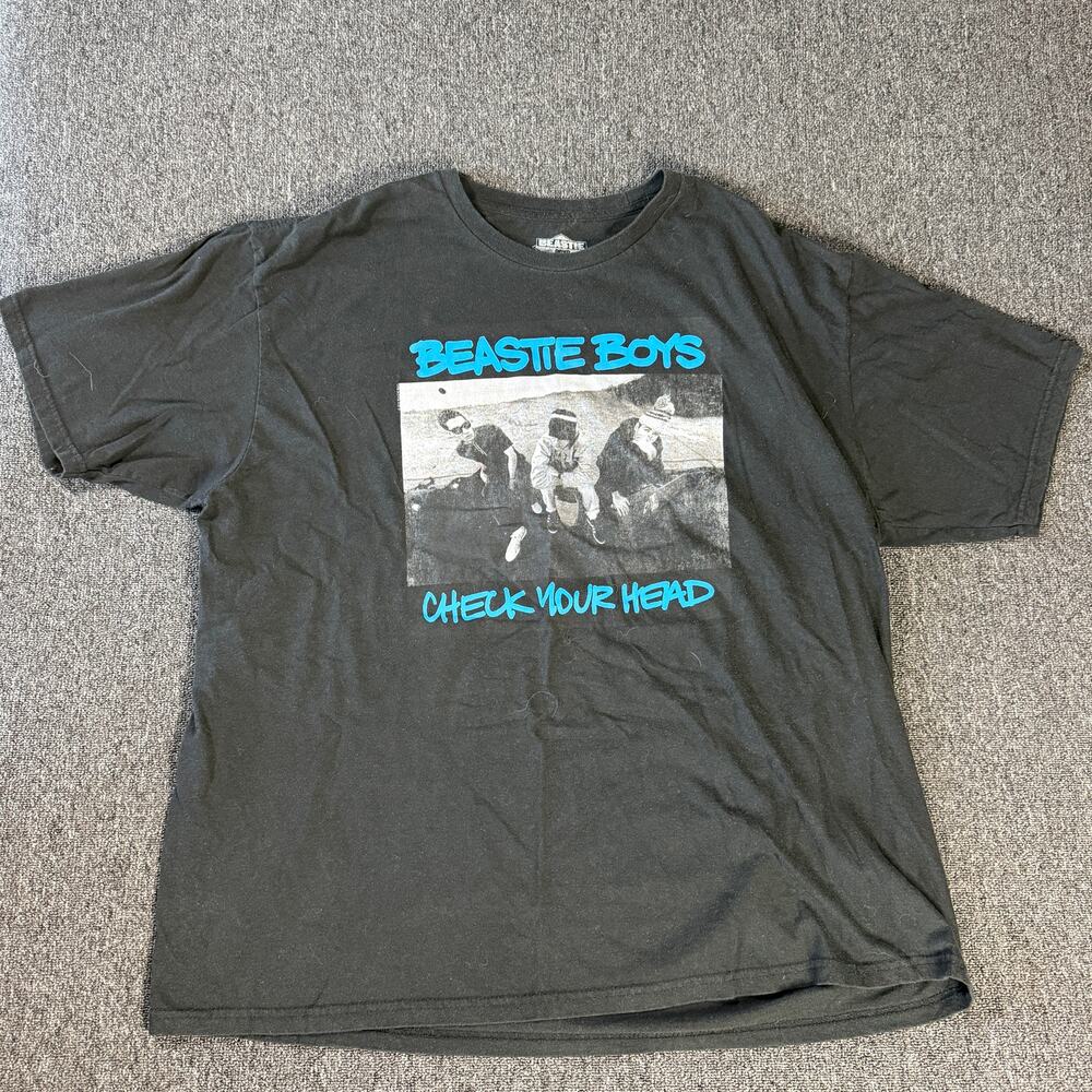 Vintage Y2k Beastie Boys Check Your Head Tour Band Graphic Tee Grey 2XL